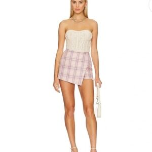 Revolve More to Come Plaid Skort Size XS